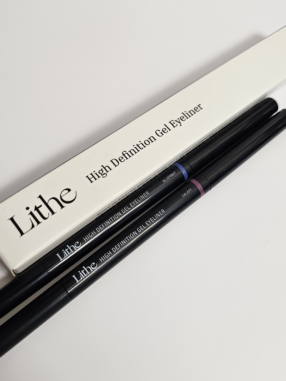 Lithe Beauty High Definition Gel Eyeliner pens shades Blueprint and Galaxy new